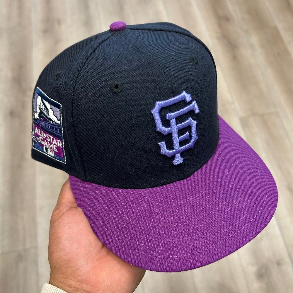 SF Giants All Star Game Purple Fitted Hat Cap sz 7 1/4 B25